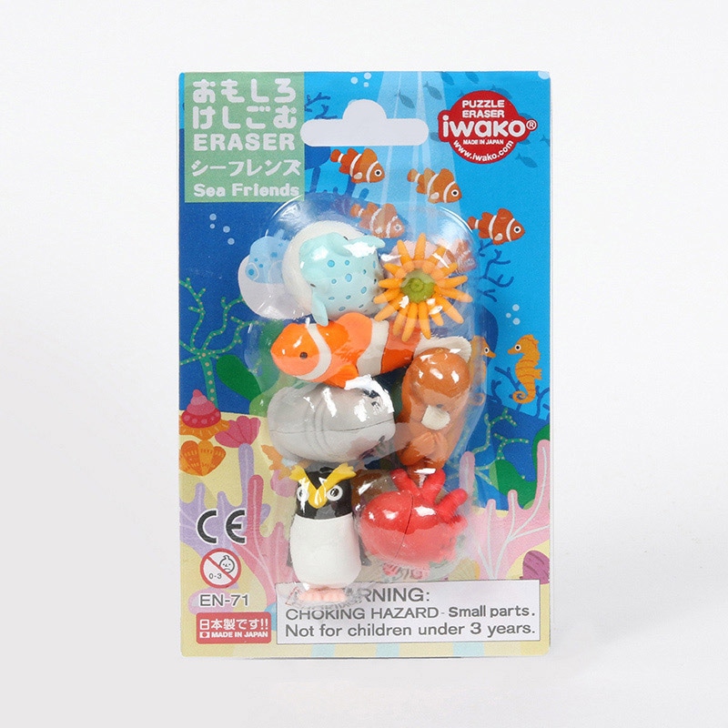 イワコー ブリスターパック消しゴム シーフレンズ ER-BRI069 1個（ご注文単位10個）【直送品】