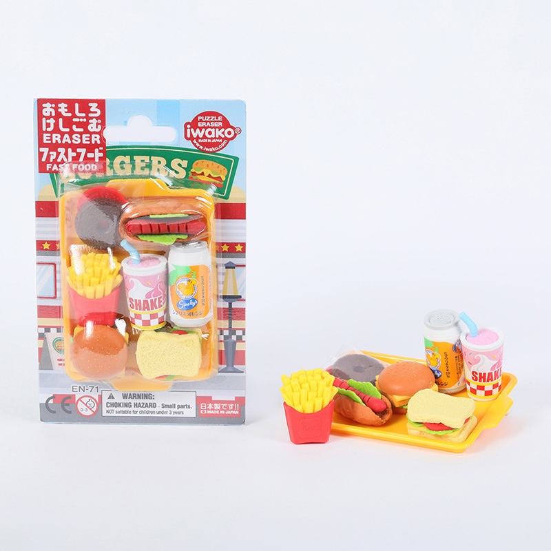 イワコー ブリスターパック消しゴム ファストフード ER-BRI071 1個(ご注文単位10個)【直送品】