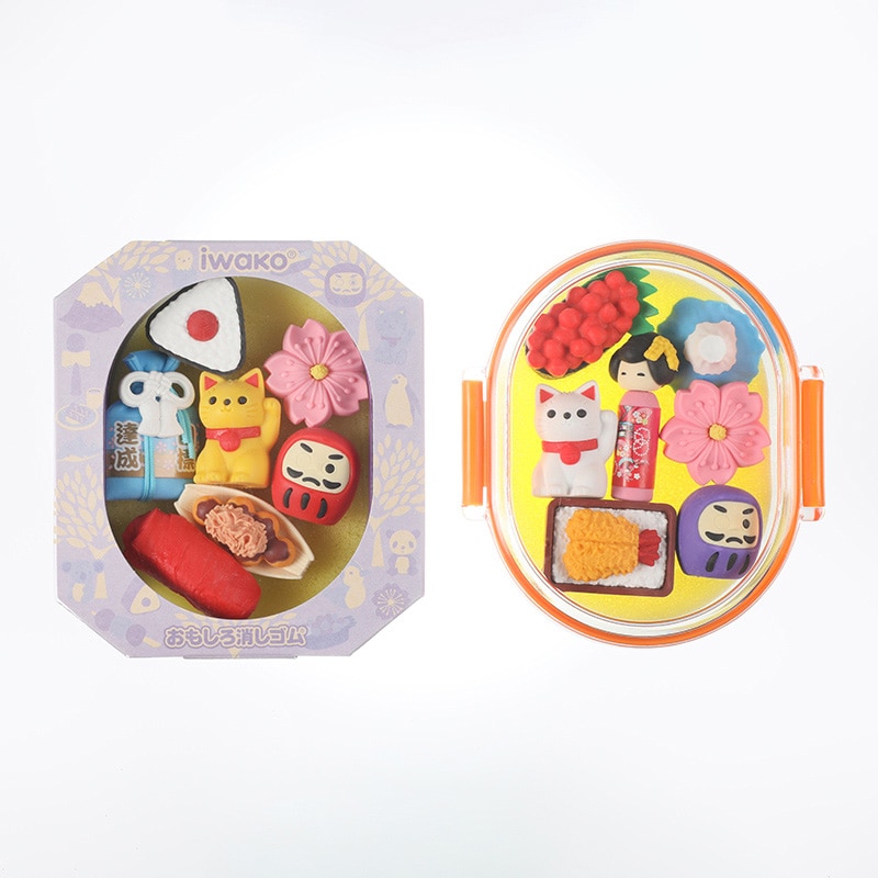 イワコー おべんと消しゴム パープル ER-OBE003 1個（ご注文単位6個）【直送品】