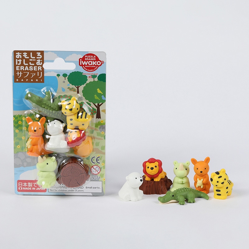 イワコー ブリスターパック消しゴム サファリ ER-BRI025 1個(ご注文単位10個)【直送品】