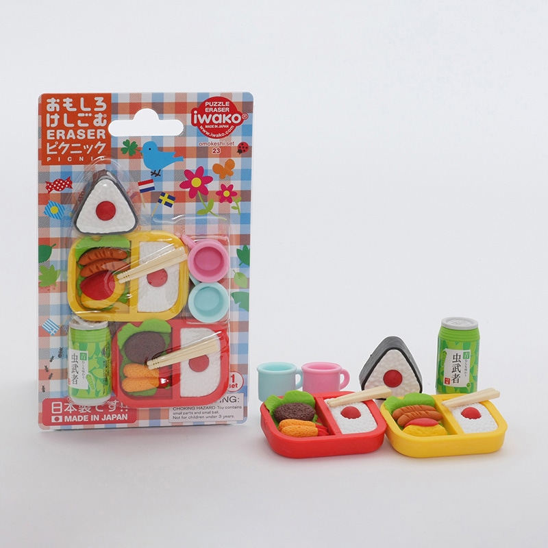 イワコー ブリスターパック消しゴム ピクニック ER-BRI027 1個(ご注文単位10個)【直送品】