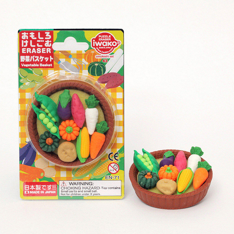 イワコー ブリスターパック消しゴム 野菜バスケット ER-BRI048 1個(ご注文単位10個)【直送品】