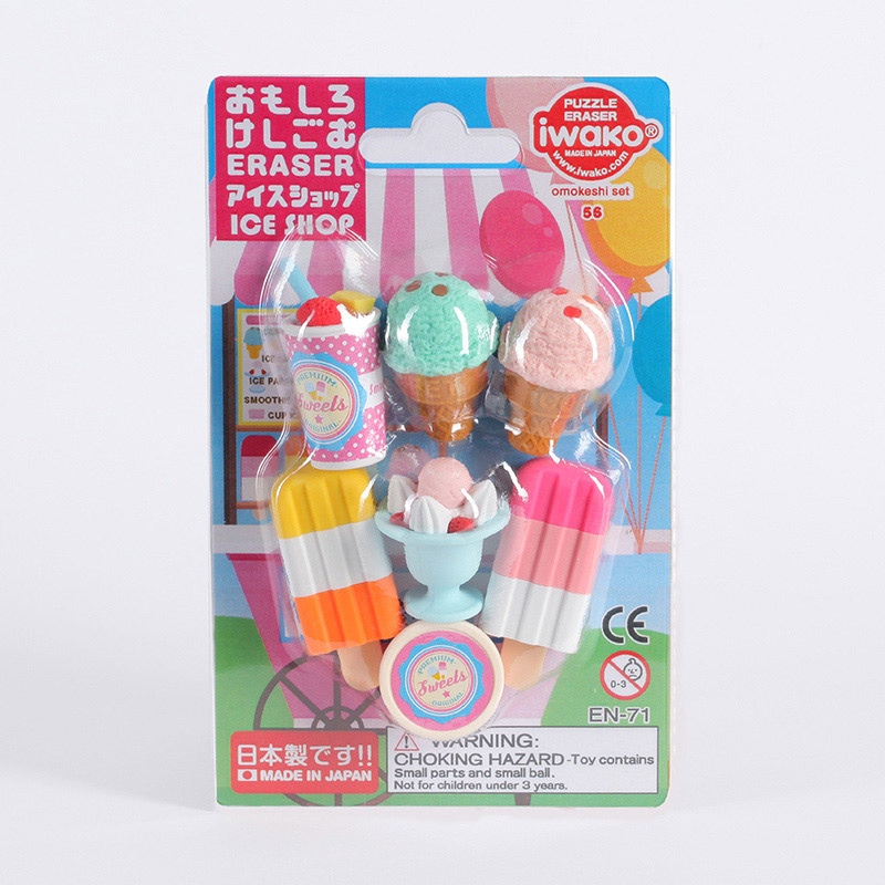 イワコー ブリスターパック消しゴム アイスショップ ER-BRI063 1個(ご注文単位10個)【直送品】