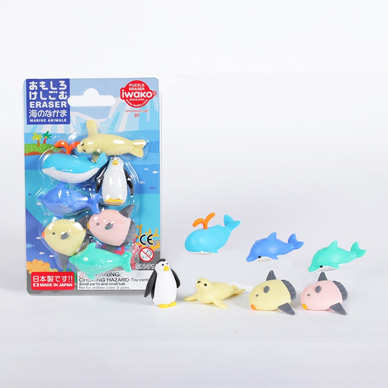 イワコー ブリスターパック消しゴム 海のなかま ER-BRI010 1個(ご注文単位10個)【直送品】