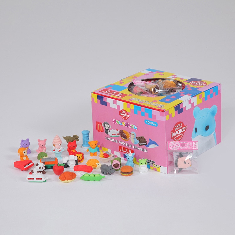 イワコー 消しゴムBOX 100 100個入 ER-COL003 1個(ご注文単位100個)【直送品】