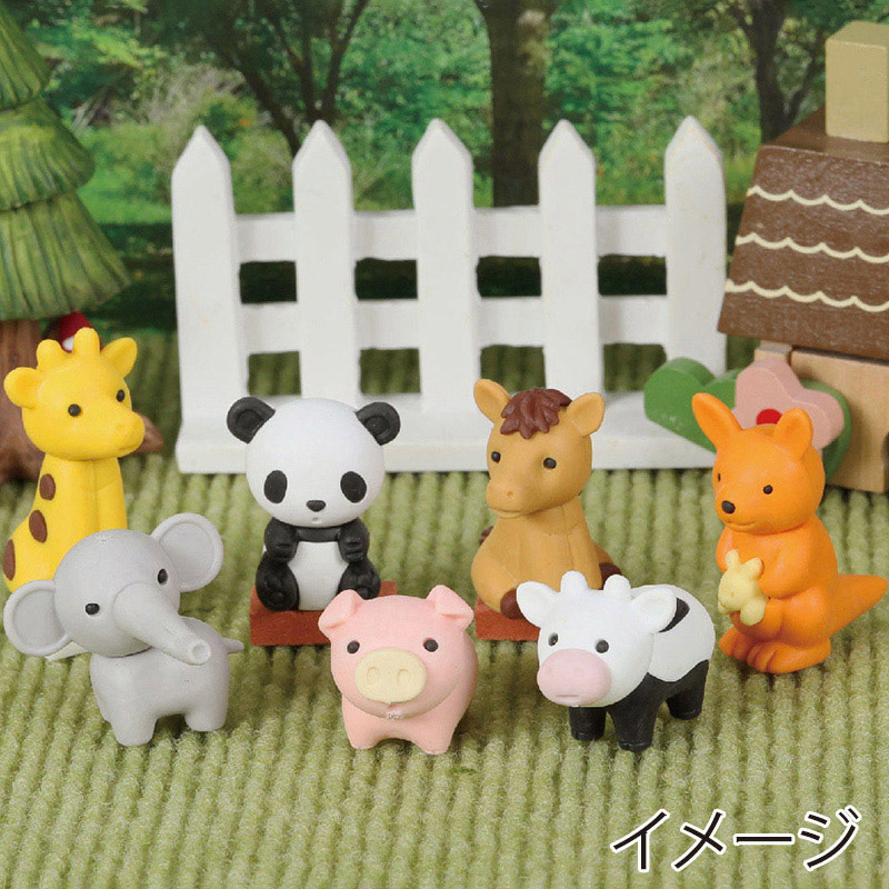 イワコー どうぶつえん消しゴム ER-DOU002 1個(ご注文単位60個)【直送品】