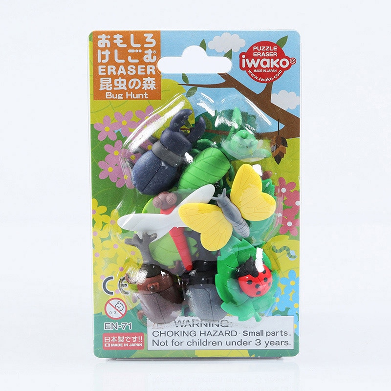 イワコー ブリスターパック消しゴム 昆虫の森 ER-BRI068 1個(ご注文単位10個)【直送品】