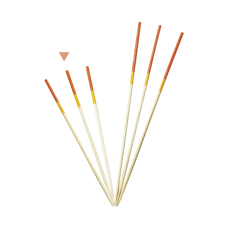 竹苑 勘定串 2色 オレンジ/黄 9cm 16113 100本/袋(ご注文単位1袋)【直送品】