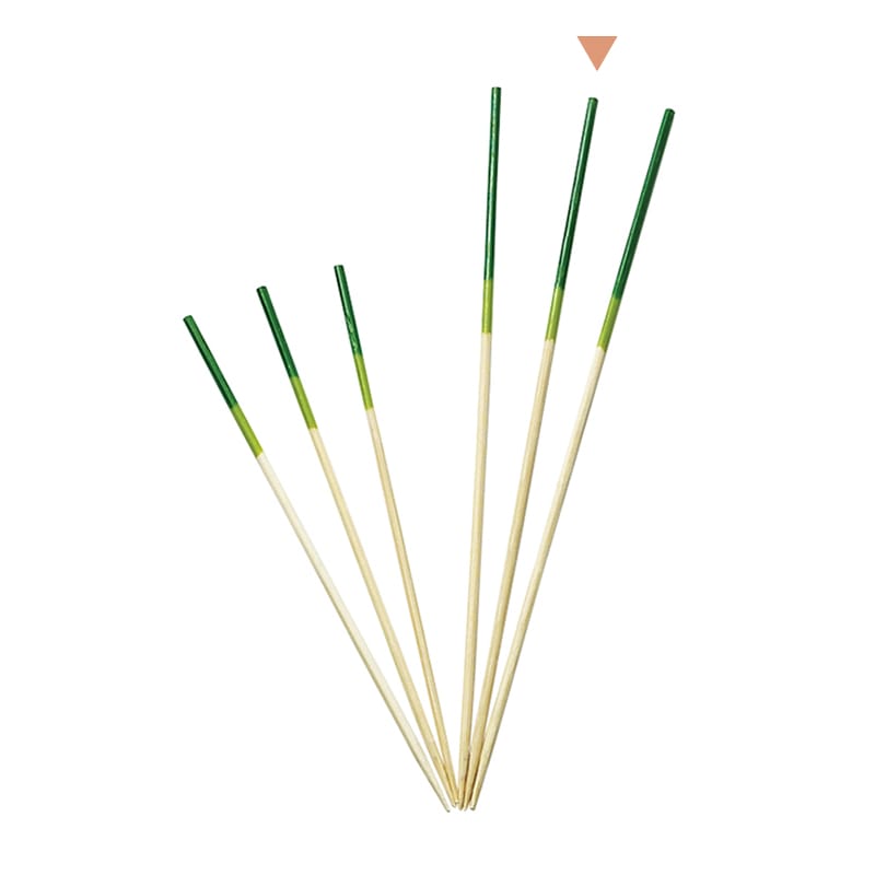 竹苑 勘定串 2色 緑/黄緑 12cm 16117 100本/袋(ご注文単位1袋)【直送品】