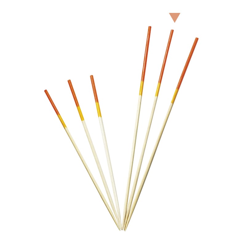 竹苑 勘定串 2色 オレンジ/黄 12cm 16118 100本/袋(ご注文単位1袋)【直送品】