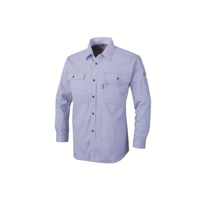 ジーベック メンズ 長袖シャツ LL ラベンダー 1443 1枚（ご注文単位1枚）【直送品】