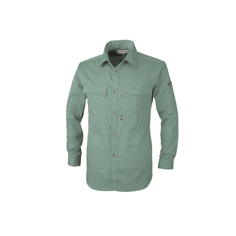 >ジーベック メンズ 長袖シャツ L グリーン 9230 1枚（ご注文単位1枚）【直送品】