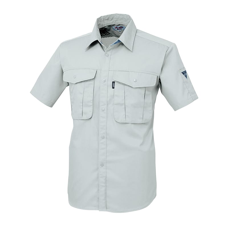 ジーベック メンズ 半袖シャツ M グレー 1292 1枚（ご注文単位1枚）【直送品】