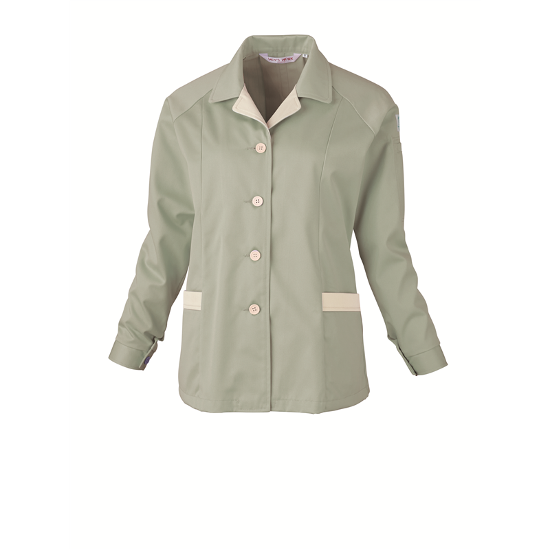 ジーベック レディース ジャケット 15号 モスグリーン 3102 1枚（ご注文単位1枚）【直送品】