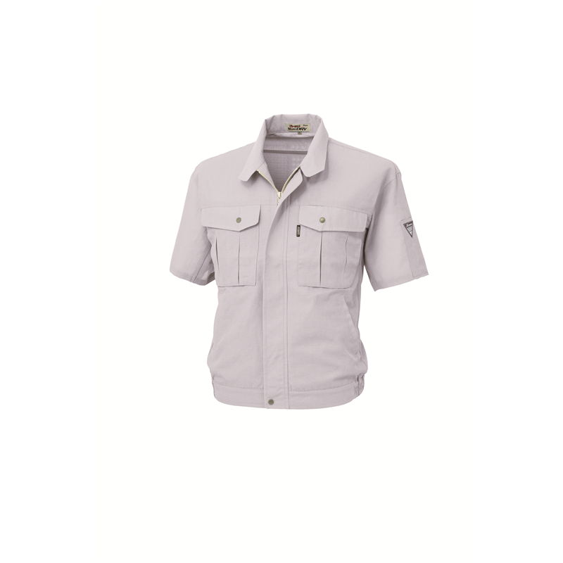 ジーベック メンズ 半袖ブルゾン 3L グレー 1341 1枚（ご注文単位1枚）【直送品】