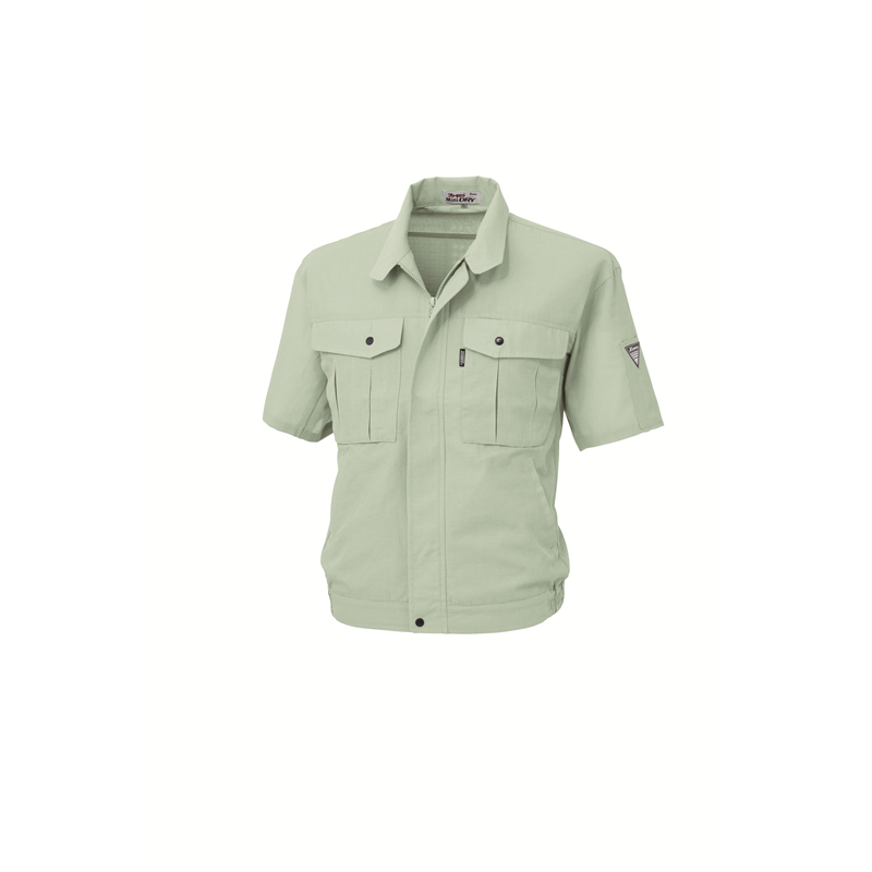 ジーベック メンズ 半袖ブルゾン LL グリーン 1341 1枚（ご注文単位1枚）【直送品】