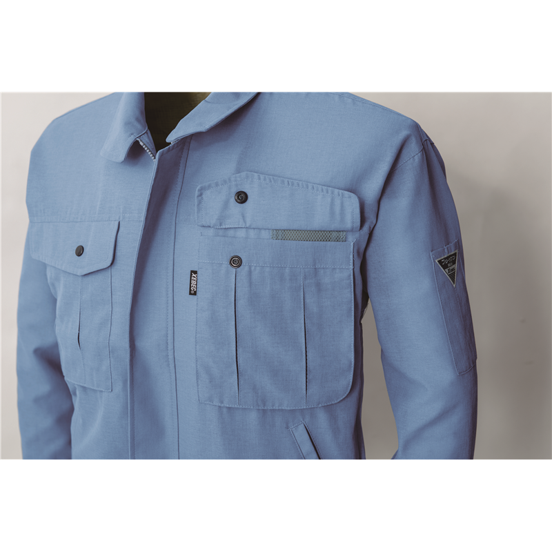 ジーベック メンズ 長袖ブルゾン M ブルー 1344 1枚（ご注文単位1枚）【直送品】