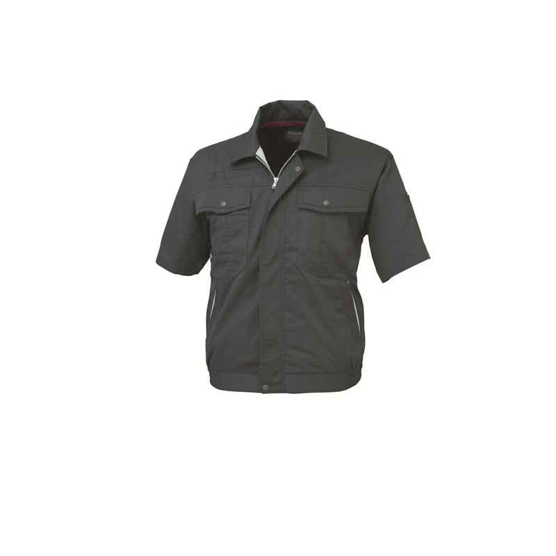 ジーベック メンズ 半袖ブルゾン 4L チャコールグレー 1271 1枚（ご注文単位1枚）【直送品】