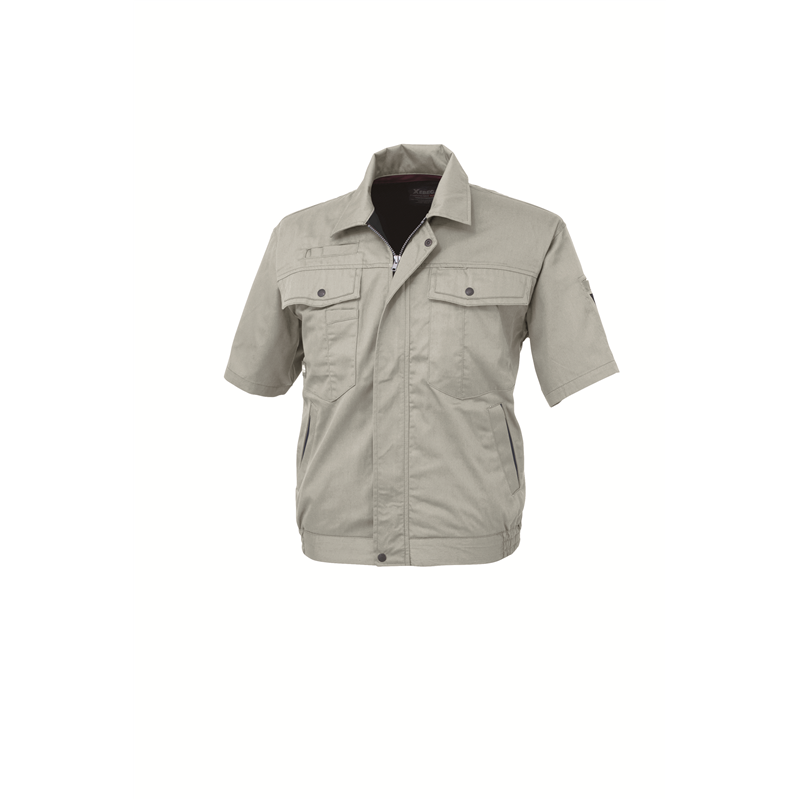 ジーベック メンズ 半袖ブルゾン 5L モスグリーン 1271 1枚（ご注文単位1枚）【直送品】