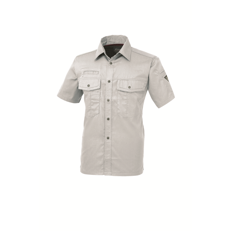 ジーベック メンズ 半袖シャツ 5L グレー 1272 1枚（ご注文単位1枚）【直送品】