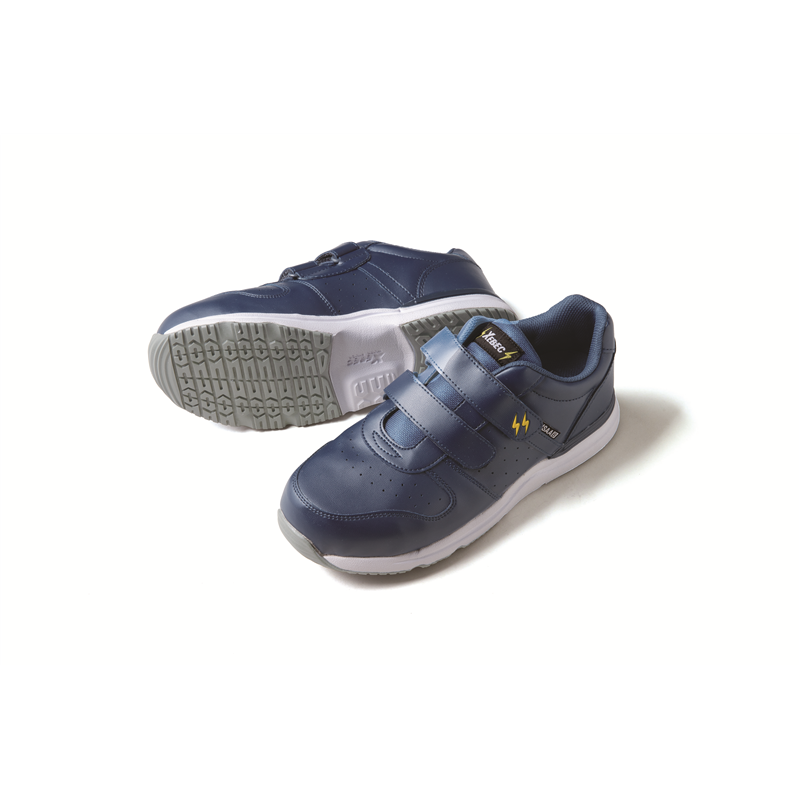 ジーベック 男女兼用 静電気帯電防止靴 プロスニーカー 23.5 ネイビー 85111 1枚（ご注文単位1枚）【直送品】