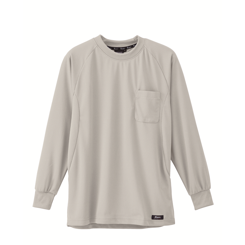 ジーベック 男女兼用 長袖Tシャツ M グレー 6123 1枚（ご注文単位1枚）【直送品】