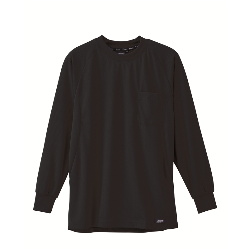 ジーベック 男女兼用 長袖Tシャツ LL クロ 6123 1枚（ご注文単位1枚）【直送品】