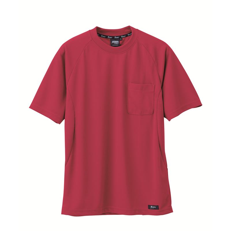 ジーベック 男女兼用 半袖Tシャツ 5L ワイン 6124 1枚（ご注文単位1枚）【直送品】