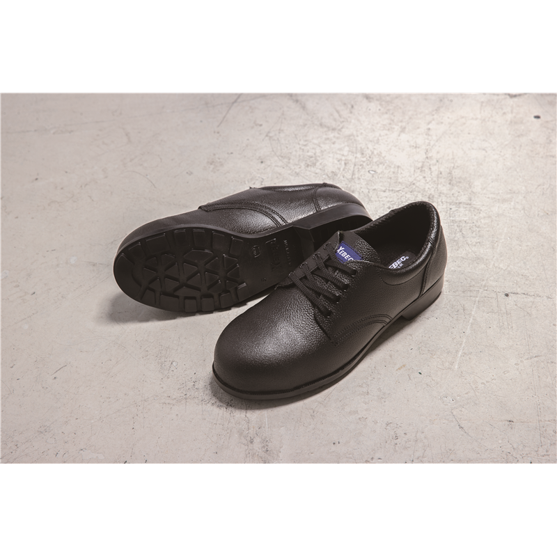 ジーベック 安全靴 ゴム1層底 短靴 25.5 クロ 85025 1枚（ご注文単位1枚）【直送品】