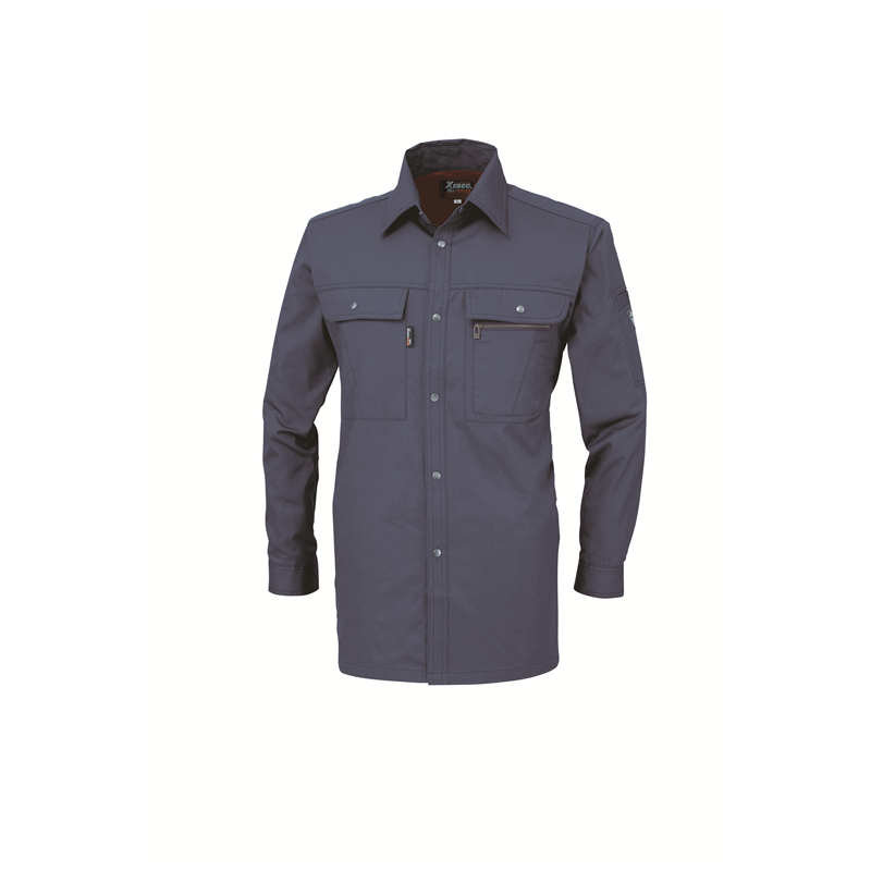 ジーベック メンズ 長袖シャツ LL コン 2093 1枚（ご注文単位1枚）【直送品】