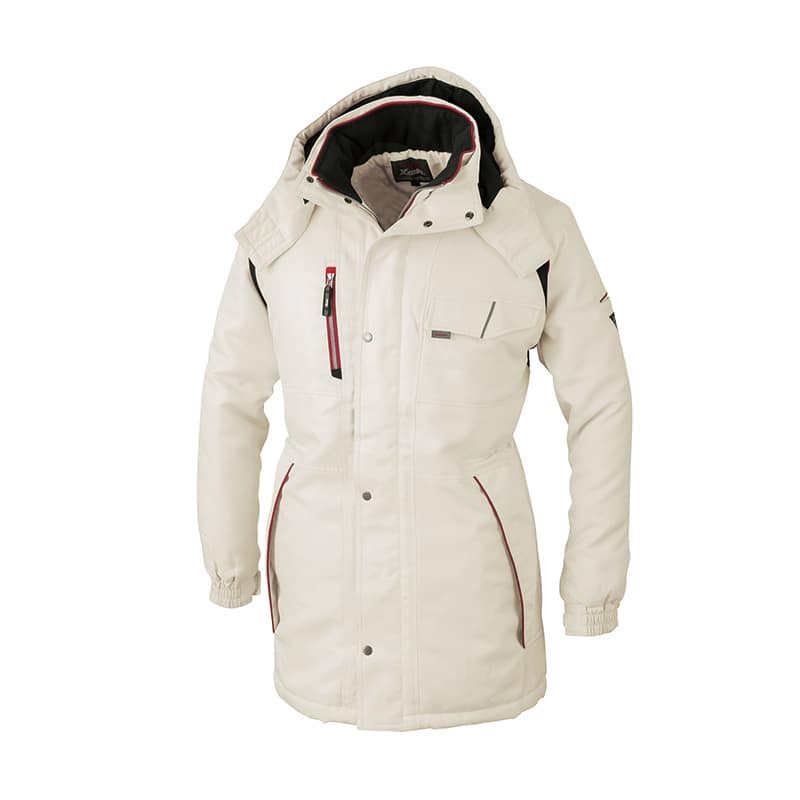 ジーベック メンズ 防寒コート LL シルバーグレー 191 1枚（ご注文単位1枚）【直送品】