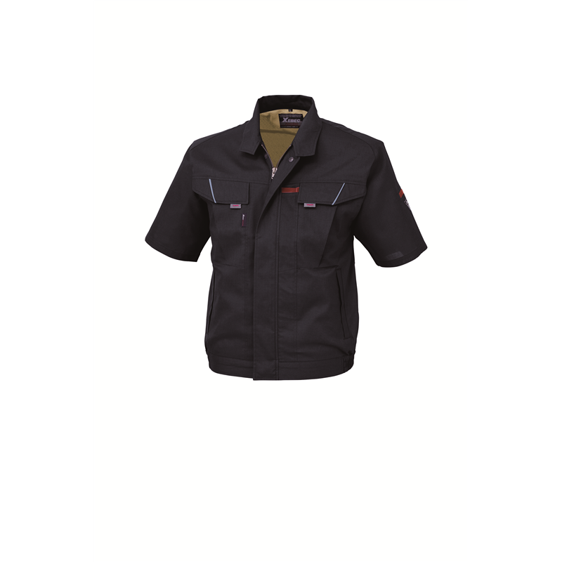 ジーベック メンズ 半袖ブルゾン 4L コン 7561 1枚（ご注文単位1枚）【直送品】