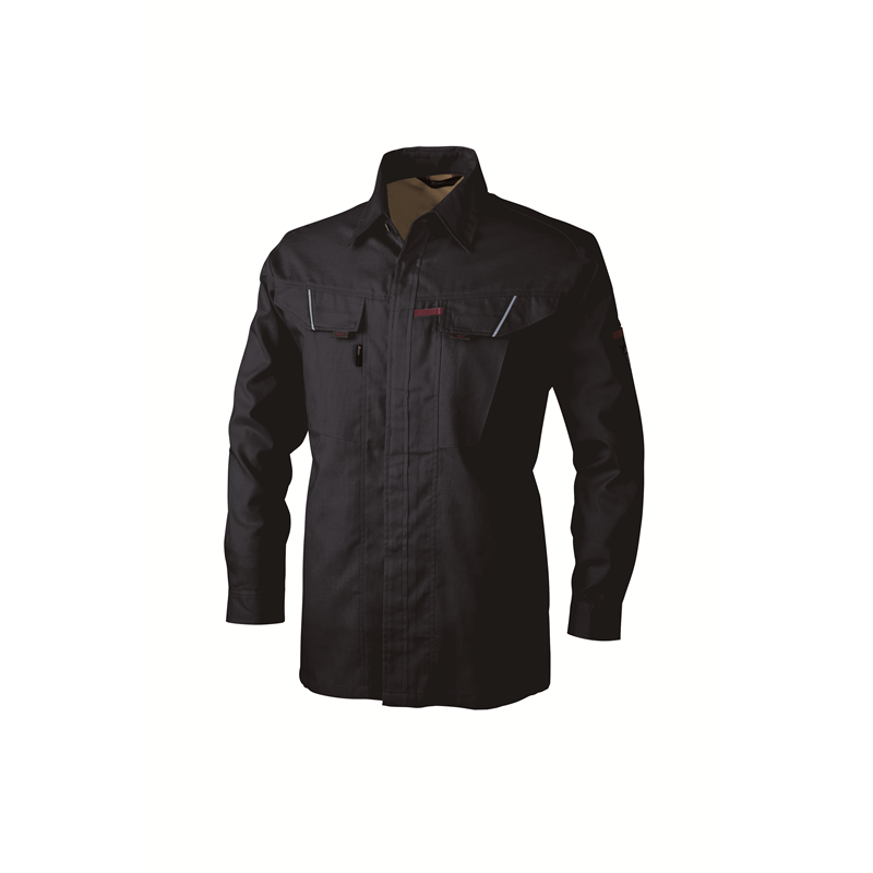 ジーベック メンズ 長袖シャツ LL コン 7563 1枚（ご注文単位1枚）【直送品】