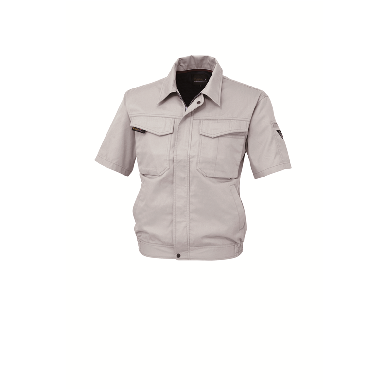 ジーベック メンズ 半袖ブルゾン S グレー 1471 1枚（ご注文単位1枚）【直送品】