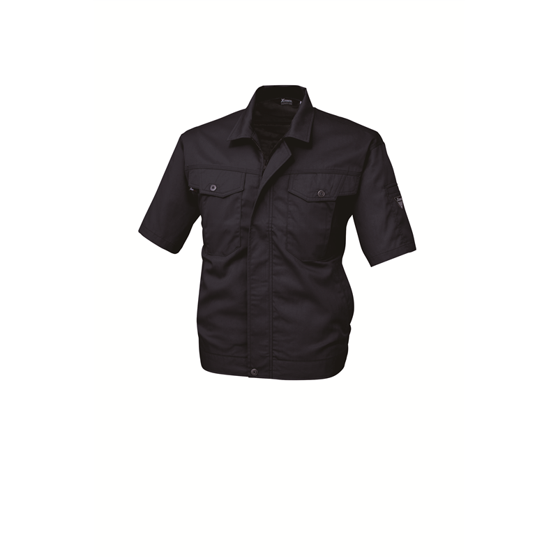 ジーベック 男女兼用 半袖ブルゾン SS ディープネイビー 1491 1枚（ご注文単位1枚）【直送品】