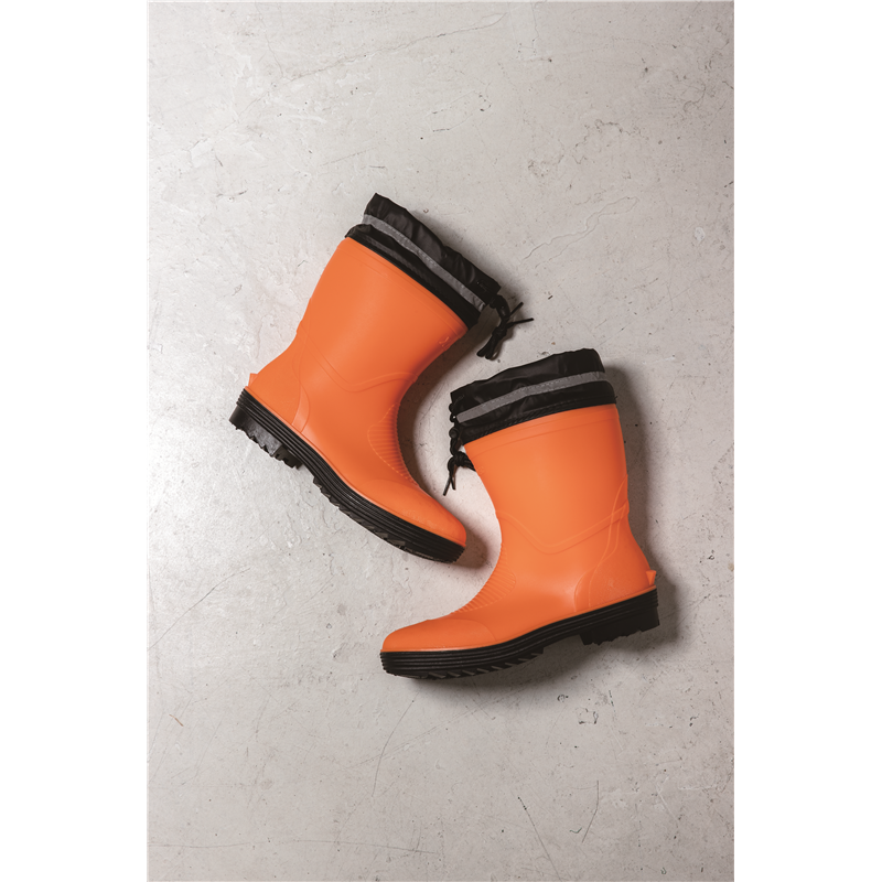 ジーベック ショート丈セーフティー長靴 M オレンジ 85763 1枚（ご注文単位1枚）【直送品】