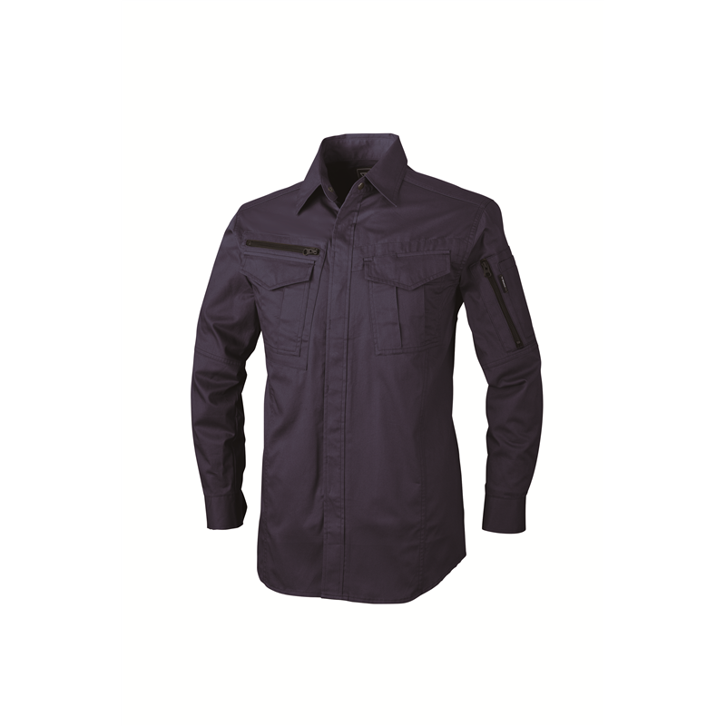 ジーベック メンズ 長袖シャツ S ディープネイビー 2013 1枚（ご注文単位1枚）【直送品】