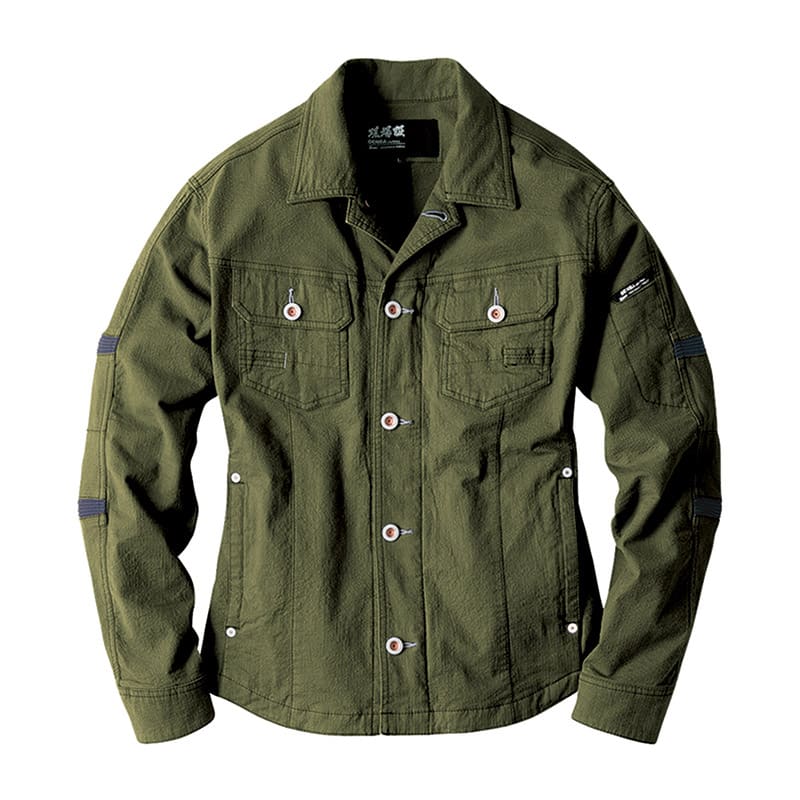 >ジーベック メンズ 長袖ブルゾン L オリーブグリーン 2254 1枚（ご注文単位1枚）【直送品】