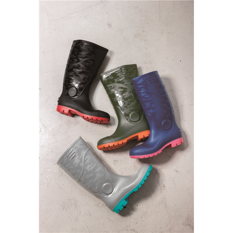 ジーベック セーフティー長靴 24.5 グレー 85764 1枚（ご注文単位1枚）【直送品】