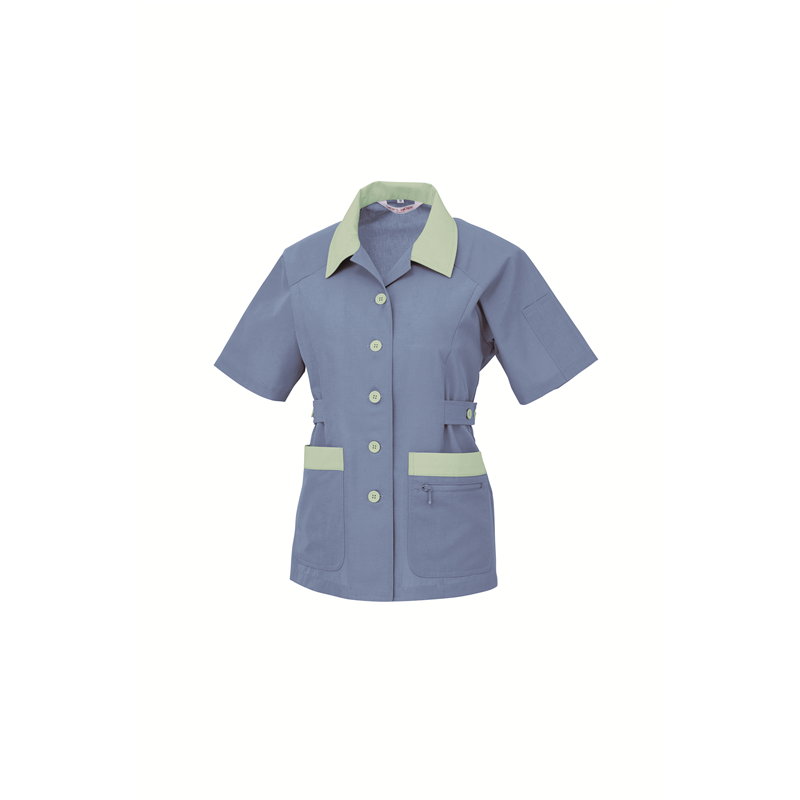 ジーベック レディース 半袖ジャケット 13号 ブルー 1322 1枚（ご注文単位1枚）【直送品】