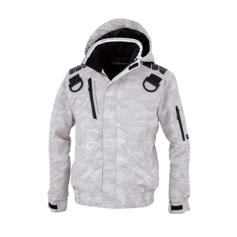 ジーベック メンズ 防寒ブルゾン 4L 迷彩シルバグレー 122 1枚（ご注文単位1枚）【直送品】