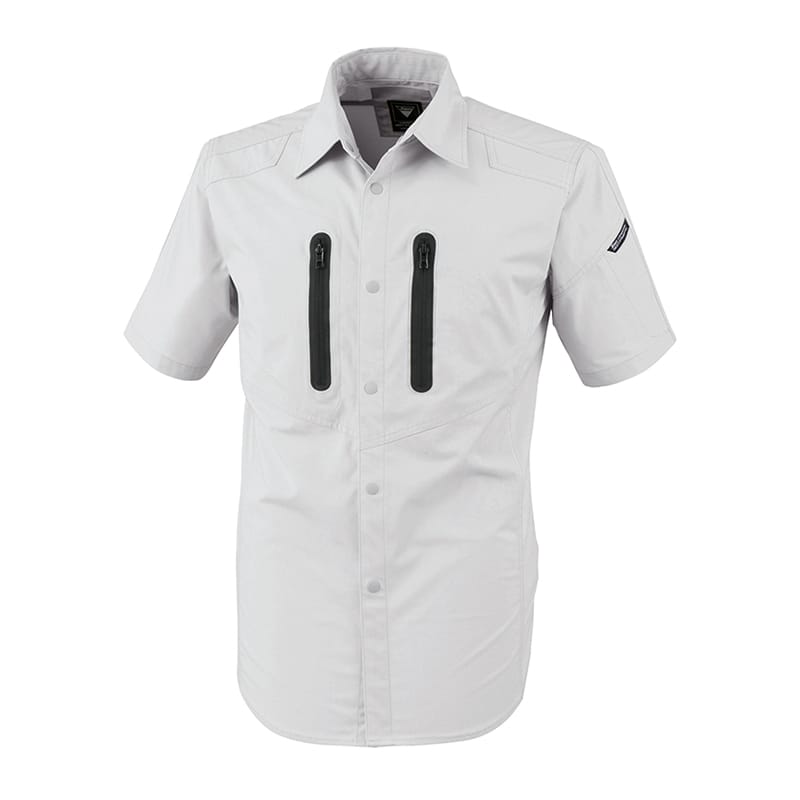 ジーベック 男女兼用 半袖シャツ M シルバーグレー 1732 1枚（ご注文単位1枚）【直送品】