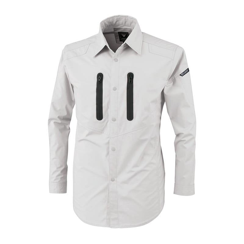 ジーベック 男女兼用 長袖シャツ SS シルバーグレー 1733 1枚（ご注文単位1枚）【直送品】