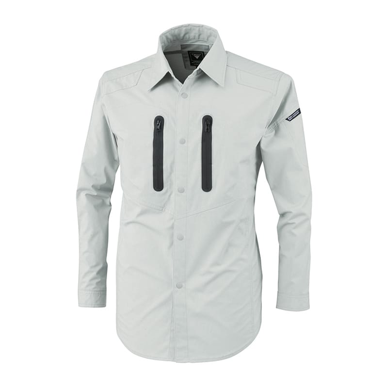 ジーベック 男女兼用 長袖シャツ 3L モスグリーン 1733 1枚（ご注文単位1枚）【直送品】