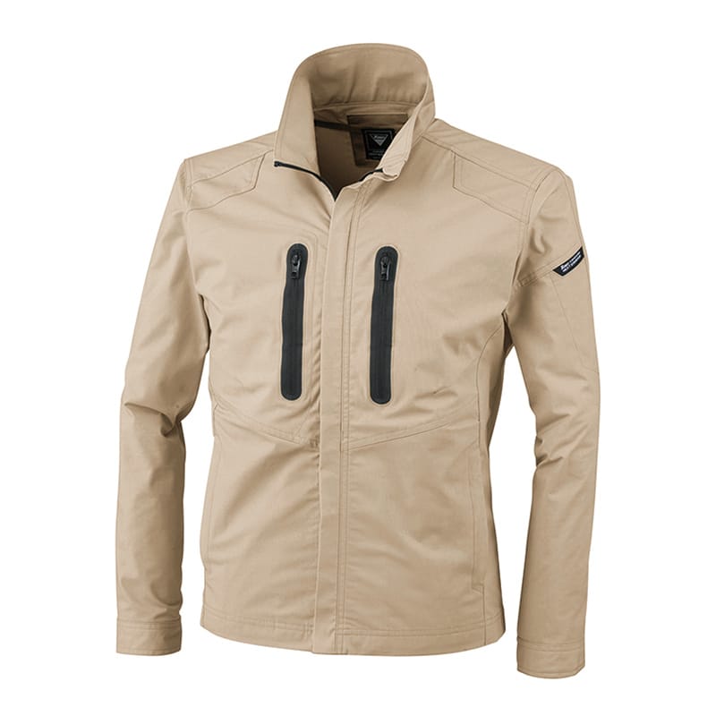 >ジーベック 男女兼用 長袖ブルゾン L サンドベージュ 1734 1枚（ご注文単位1枚）【直送品】