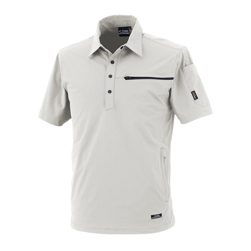 ジーベック メンズ 半袖シャツ 3L シルバーグレー 2222 1枚（ご注文単位1枚）【直送品】