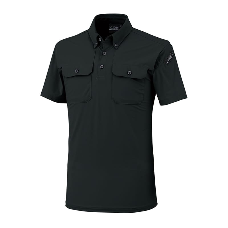 ジーベック 男女兼用 半袖ポロシャツ 5L クロ 6080 1枚（ご注文単位1枚）【直送品】