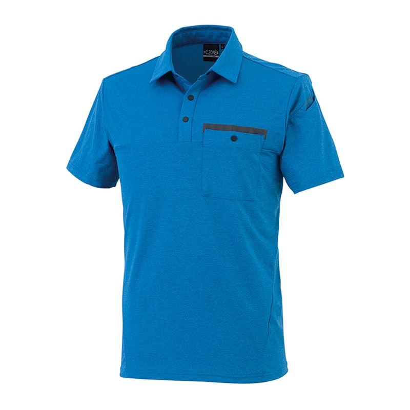 ジーベック 男女兼用 半袖ポロシャツ LL ロイヤルブルー 6670 1枚（ご注文単位1枚）【直送品】