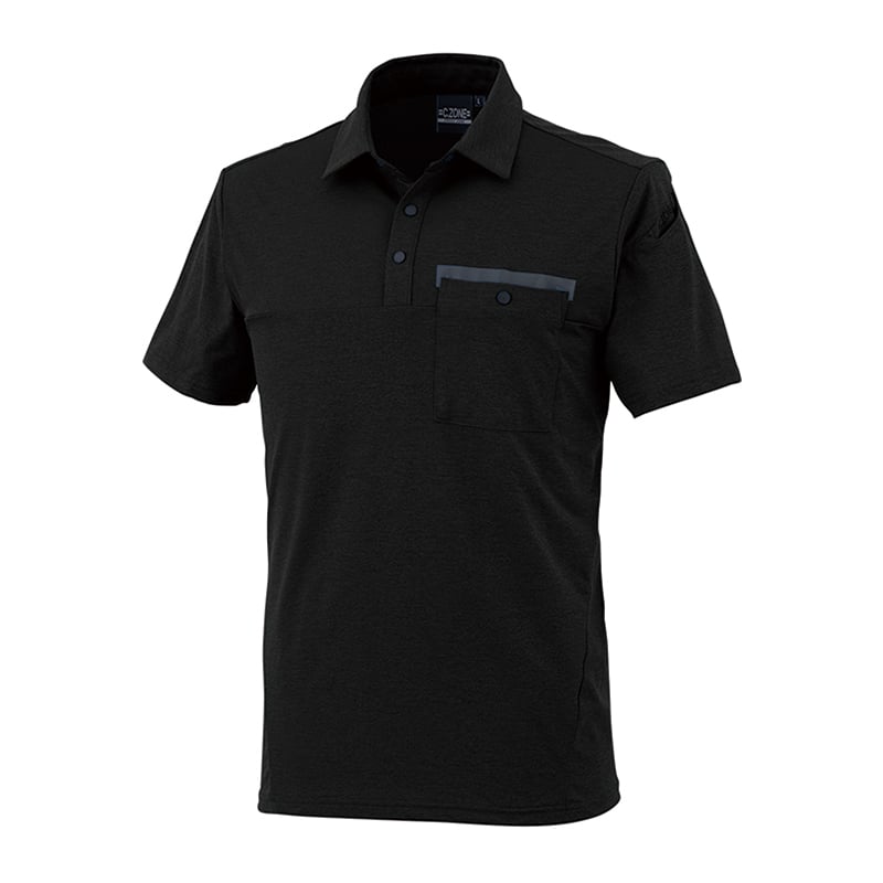 ジーベック 男女兼用 半袖ポロシャツ 3L クロ 6670 1枚（ご注文単位1枚）【直送品】