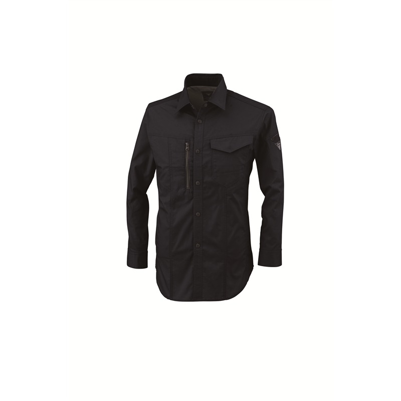 ジーベック 男女兼用 長袖シャツ M ディープネイビー 1773 1枚（ご注文単位1枚）【直送品】